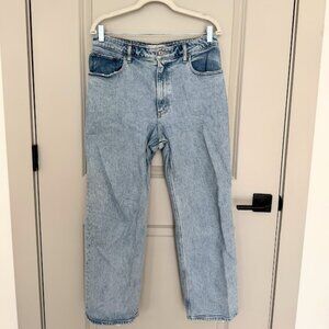 Abercrombie & Fitch Curve Love High Rise 90s Relaxed Jean Extra Short